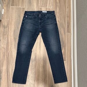 AG Adriano Goldschmied Men's Deep Indigo Slim Jeans the tellis